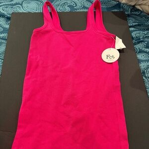 Pink basic stretch dress